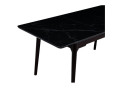 DT309 Стол раскладной Lauren black gold, 140-180/80*76, керамич. столешница, основ. дерево корич.