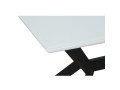 Стол обеденный AGAT 118-160/80 (корпус стекло Белое, Белый)