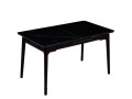 DT309 Стол раскладной Lauren black gold, 140-180/80*76, керамич. столешница, основ. дерево корич.