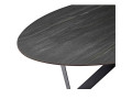 DT555 Стол обеденный AustriIia sand black 180*90*75,керамическая столешница, основание металл черный