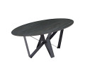DT555 Стол обеденный AustriIia sand black 180*90*75,керамическая столешница, основание металл черный