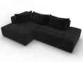 диван угловой лига-103 нпб угол левый seven 35 черный
