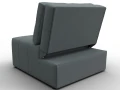кресло-кровать лига-107 (80) амур 07 серый