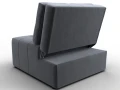 кресло-кровать лига-107 (80) seven 17 серый