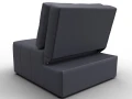кресло-кровать лига-107 (80) grifon 15 серый