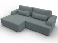 диван угловой лига-120 угол левый амур 07 серый