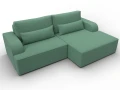диван угловой лига-120 угол правый амур 11 зеленый