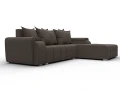 диван угловой лига-121 правый угол амур 05 коричневый