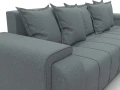 диван угловой лига-121 правый угол амур 07 серый