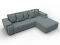 диван угловой лига-121 правый угол амур 07 серый
