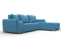 диван угловой лига-121 правый угол амур 10 голубой