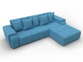 диван угловой лига-121 правый угол амур 10 голубой