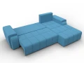 диван угловой лига-121 правый угол амур 10 голубой