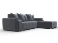 диван угловой лига-121 правый угол seven 17 серый
