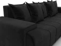 диван угловой лига-121 правый угол seven 35 черный