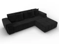 диван угловой лига-121 правый угол seven 35 черный