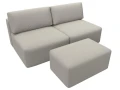 Диван прямой модульный с пуфом Лига-060 НПБ