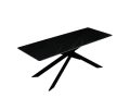 DT330 Стол обеденный Austrilia sand black 200*80*76, керамич. столешница, основание металл черный