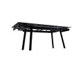 DT307 Стол обеденный Shashi black, 140-200/90*76, керамич. столешница, основание металл черный