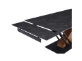 DT180 Стол обеденный Vic Dark grey 180-240/90*76, керамическая столешница, основание металл/дерево