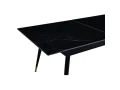 dt303 стол обеденный расклад. shashi black 180-220*90, керамич. столешница, основание металл черный