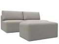 Диван прямой модульный с пуфом Лига-060 НПБ