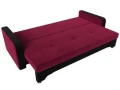 диван прямой ник-3 бордовый\черный диван прямой ник-3 бордовый\черный