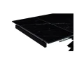 DT777 Стол обеденный раскладной Shashi black, 160-240*90, керамич. столеш., основание металл черный