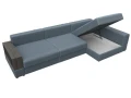 диван угловой с полкой лига-055 нпб лонг угол универсальный ness 12 серый