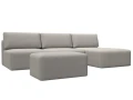 Диван угловой модульный с пуфом Лига-060 НПБ Лонг угол универсальный