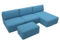 Диван угловой модульный с пуфом Лига-060 НПБ Лонг угол универсальный