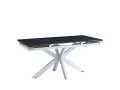 dt757 стол обеденный раскладной armani grey, 160-240*90, керамич. столешница, основан. металл белый