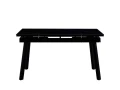 DT307 Стол обеденный Shashi black, 140-200/90*76, керамич. столешница, основание металл черный