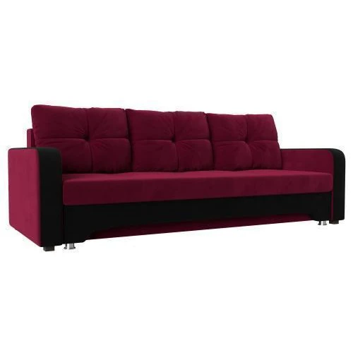 диван прямой ник-3 бордовый\черный диван прямой ник-3 бордовый\черный
