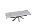 стол керамический siena kass gold 160-240*90, каркас белый
