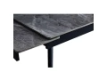 dt305 стол обеденный расклад. caesar light grey 160-220*90, керамич. столеш., основан. металл черный