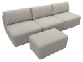 Диван прямой модульный с пуфом Лига-060 НПБ Лонг Диван прямой модульный с пуфом Лига-060 НПБ Лонг