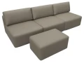 Диван прямой модульный с пуфом Лига-060 НПБ Лонг Диван прямой модульный с пуфом Лига-060 НПБ Лонг