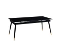 dt303 стол обеденный расклад. shashi black 180-220*90, керамич. столешница, основание металл черный
