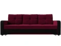 диван прямой ник-3 бордовый\черный диван прямой ник-3 бордовый\черный