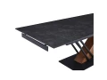 DT180 Стол обеденный Vic Dark grey 180-240/90*76, керамическая столешница, основание металл/дерево