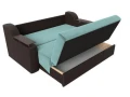 диван прямой аккордеон сенатор 160 бирюзовый\коричневый диван прямой аккордеон сенатор 160 бирюзовый\коричневый