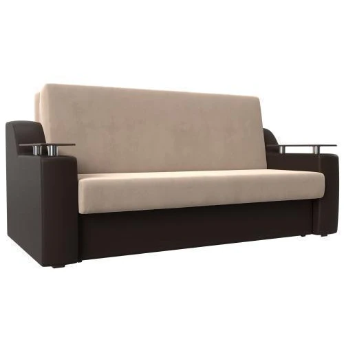 диван прямой аккордеон сенатор 140 бежевый\коричневый диван прямой аккордеон сенатор 140 бежевый\коричневый