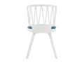 стул пластиковый viola белый с синей подушкой стул пластиковый viola белый с синей подушкой