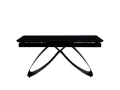 DT888 Стол раскладной Shashi black, 160-240/90*76, керамич. столеш, основ. металл черный