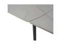DTM0102CS Стол обед. расклад. WHITE MARBLE MATT 120, керамич. столешница, основ. металл черный