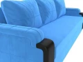 прямой диван николь лайт голубой\черный