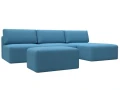 Диван угловой модульный с пуфом Лига-060 НПБ Лонг угол универсальный