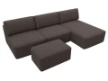 Диван угловой модульный с пуфом Лига-060 НПБ Лонг угол универсальный