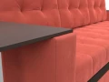 диван угловой атланта м правый угол коралловый\коричневый